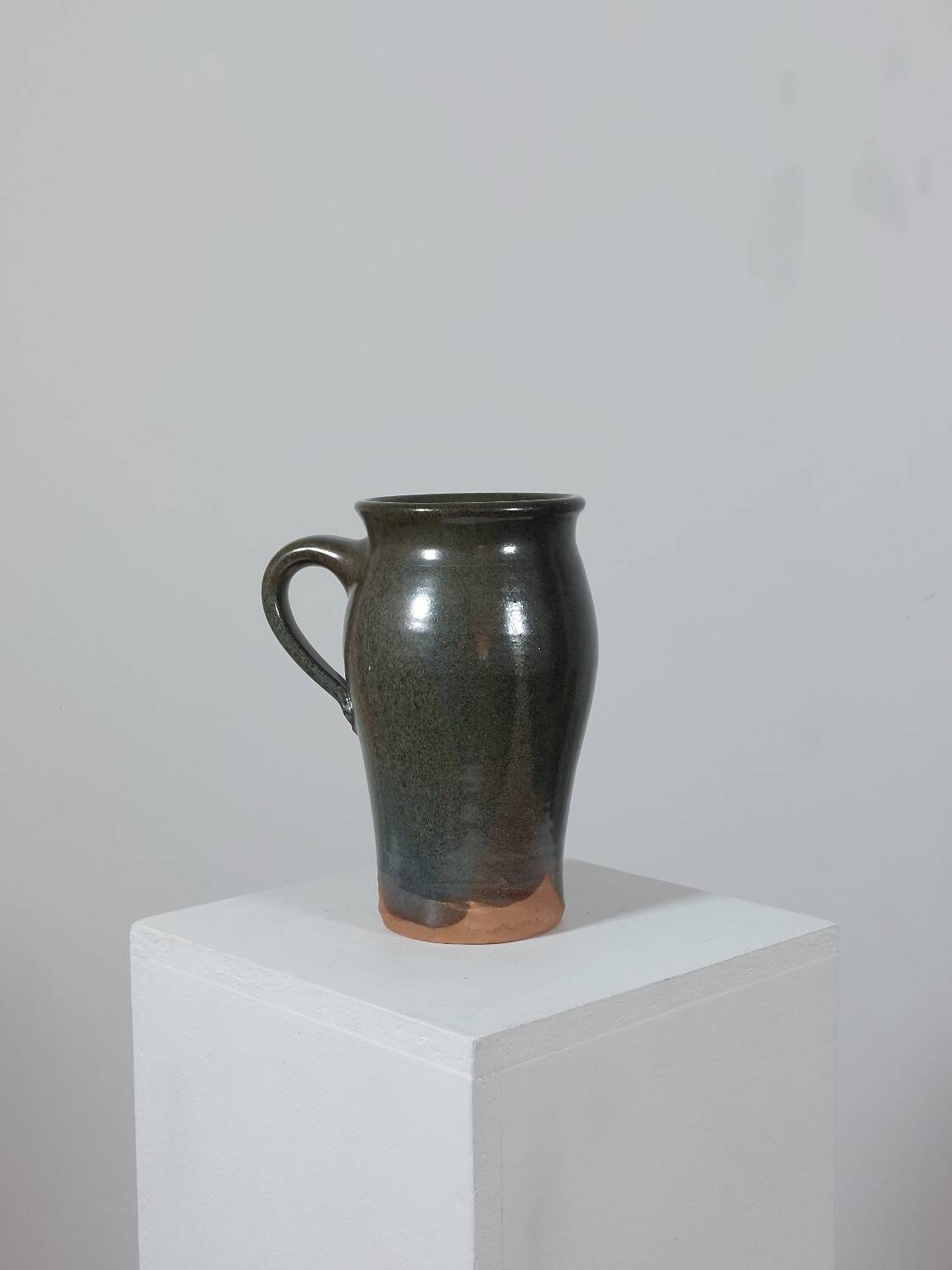Vintage mid-century oxidised pottery vase
