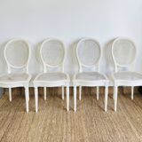 4 Louis XVI style fluted chairs