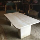 Travertine coffee table