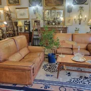 Pair of leather sofas