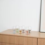 Set of cognac glasses, Italian design, 1970s, production: Italy