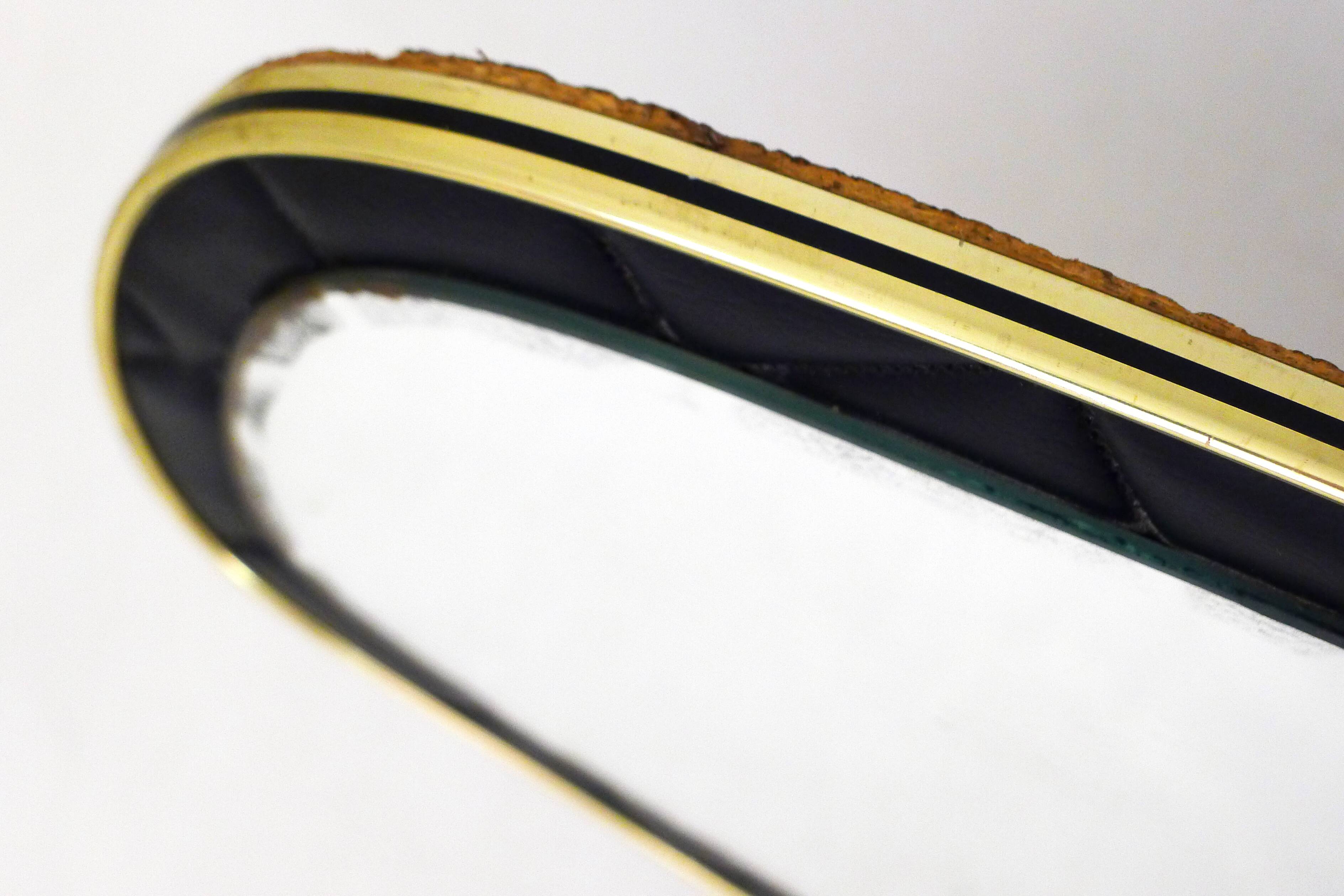 Miroir cuir matelassé