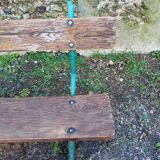 Banc de jardin en fonte bois vert