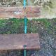 Banc de jardin en fonte bois vert