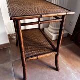 Bamboo and wicker table