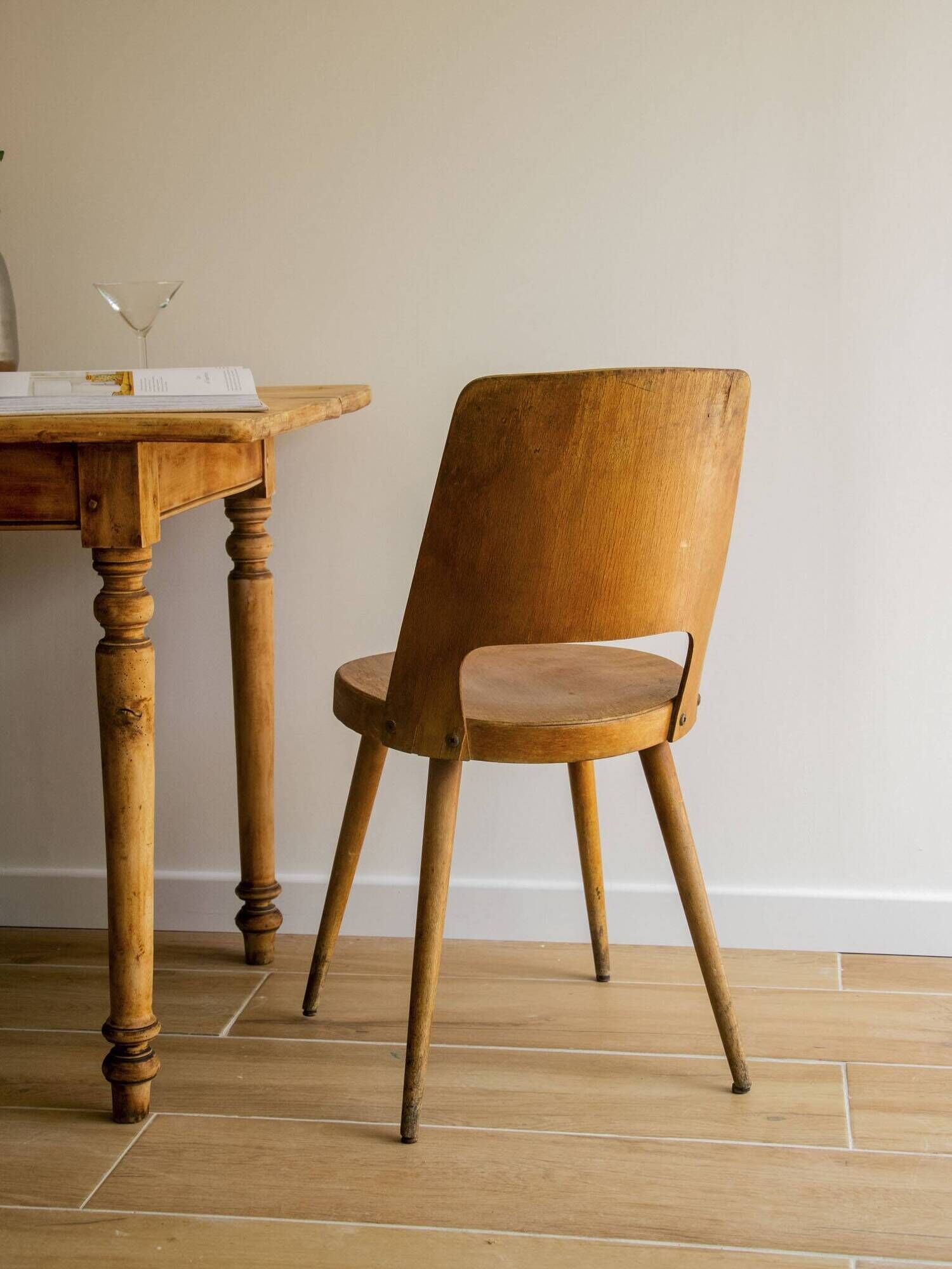 Baumann wooden bistro chair model Mondor