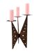 Impressive brutalist 3 candle holder