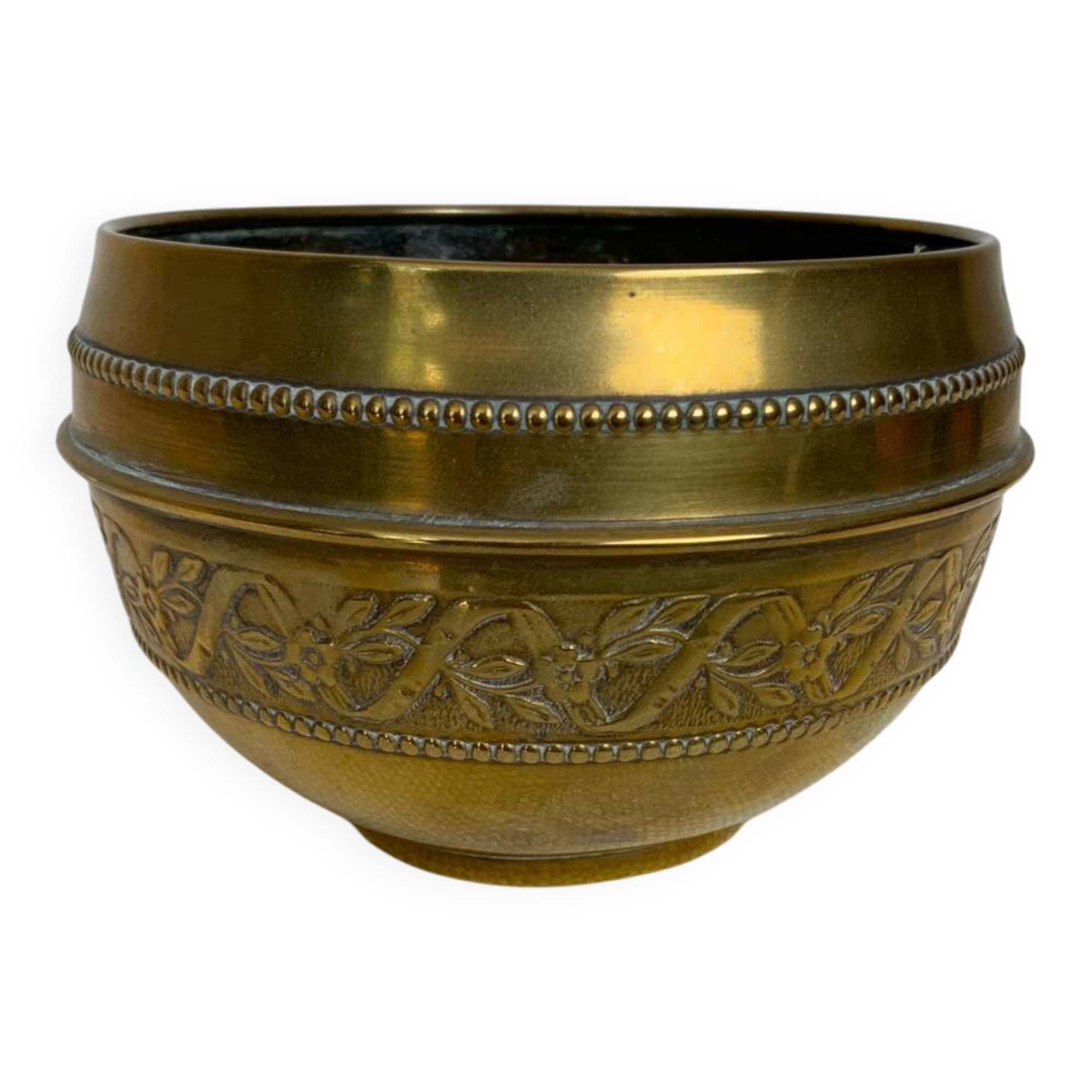 Brass plant pot