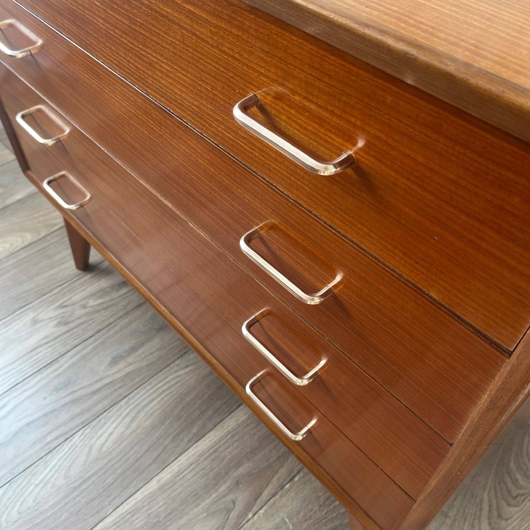Vintage chest of drawers with compass feet