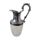 Old glass and silver metal wine carafe