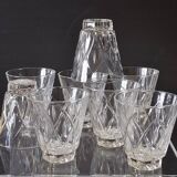 Set of 8 vintage water or digestif glasses in good condition.