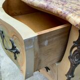 Chest of drawers Louis XV style painted woodwork