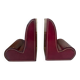 Pair of Italian leather bookends from the 60s