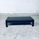 Brutalist black stained oak coffee table, Netherlands, 1960s