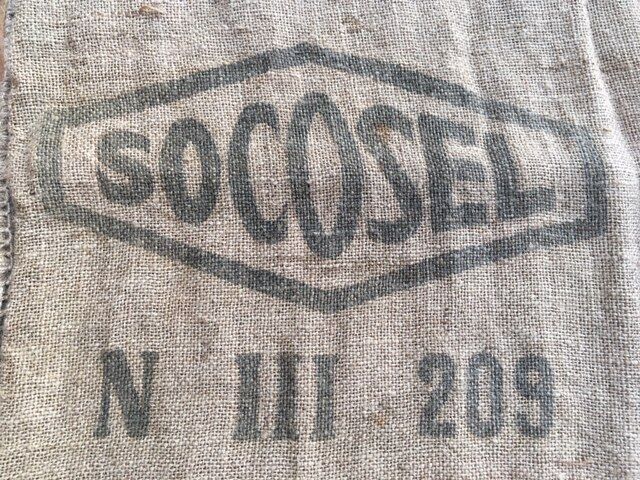 "socosel" burlap bag