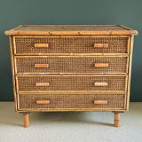 Rattan chest of drawers