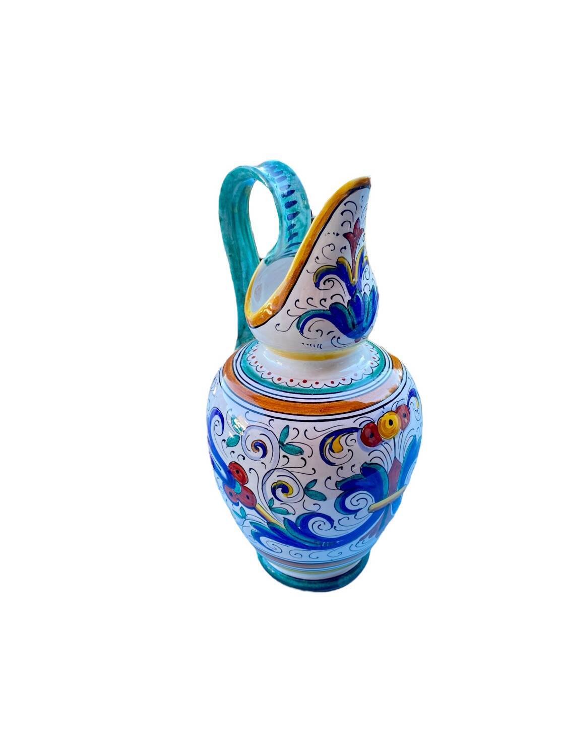 Deruta Italian earthenware pitcher