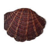 Boite coquillage vintage en osier