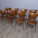 8 Arne Jacobsen Series 7 chairs