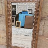 Art Deco mirror in Burmese teak