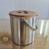 Ice bucket by Arne Jacobsen, Stelton Denmark, first edition 1960