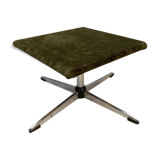 Ottoman vintage chrome and carpet