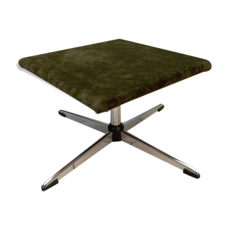 Ottoman vintage chrome and carpet