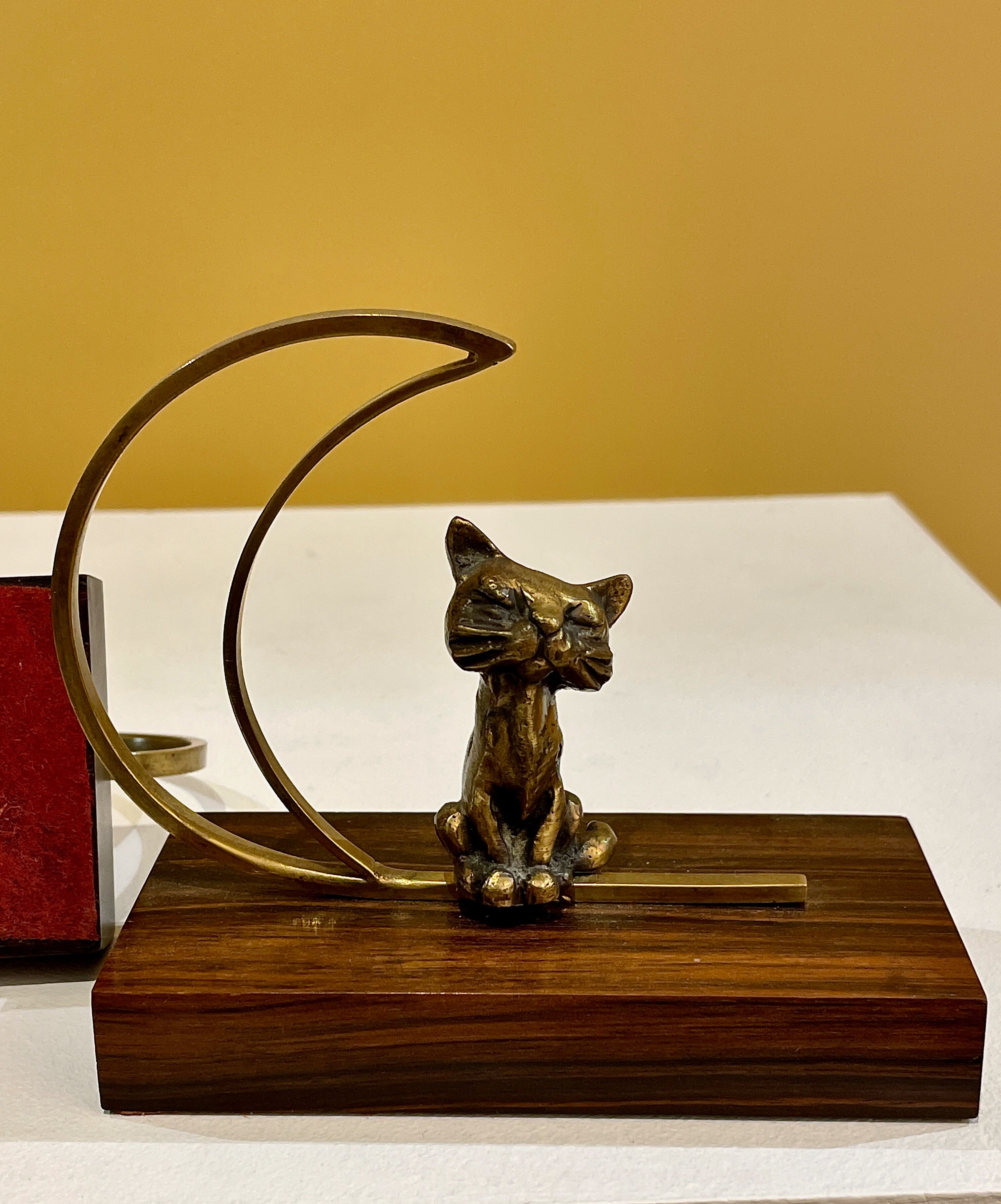 Serre-livre animalier en bronze, France 1960's