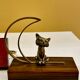 Serre-livre animalier en bronze, France 1960's