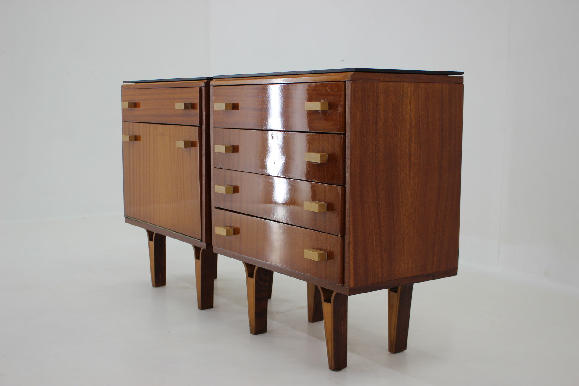 1960s Frantisek Mezulanik Pair of Chest of Drawers, Czechoslovakia