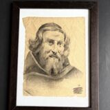 Old drawing: Portrait of an old man