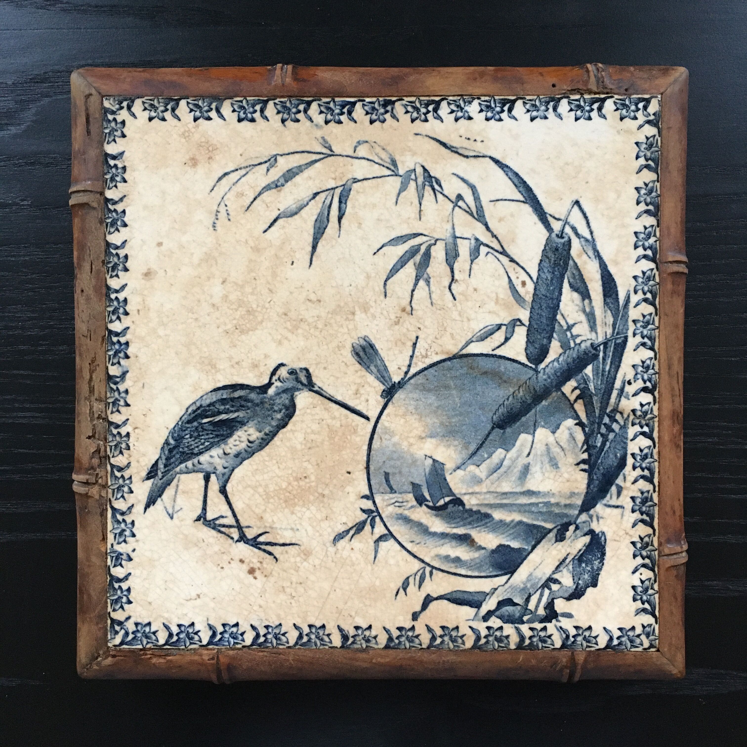 Antique ceramic trivet