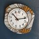 Vintage silent wall clock pendulum 60s "Silvoz black and white"