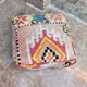 Handmade Berber Kilim pouf, floor cushion.