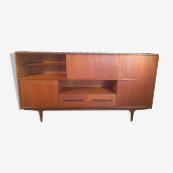 Scandinavian high sideboard in teak