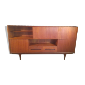 Scandinavian high sideboard in teak
