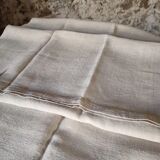 Antique French linen sheet – 19th century hand-woven hemp fabric (250×200 cm)