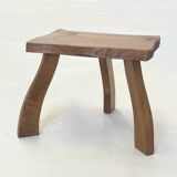 Vintage brutalist mini tree trunk side table