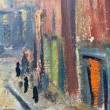 Hsp painting new york "usa" 1920 alice thevin (1862 - 1937) + frame