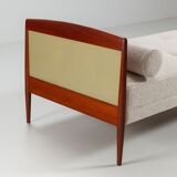 Scandinavian daybed in teak and cane Denmark 1960