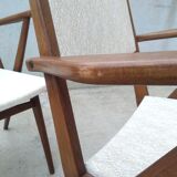 Pair of Scandinavian style bridge armchairs