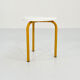 Tabouret tubulaire jaune,1970s