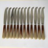 Set of 12 Pradel cheese knives