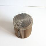 Cardboard Harmonica Side Table With Glass Top, 1970s