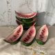 6 Vintage ceramic watermelon bowls