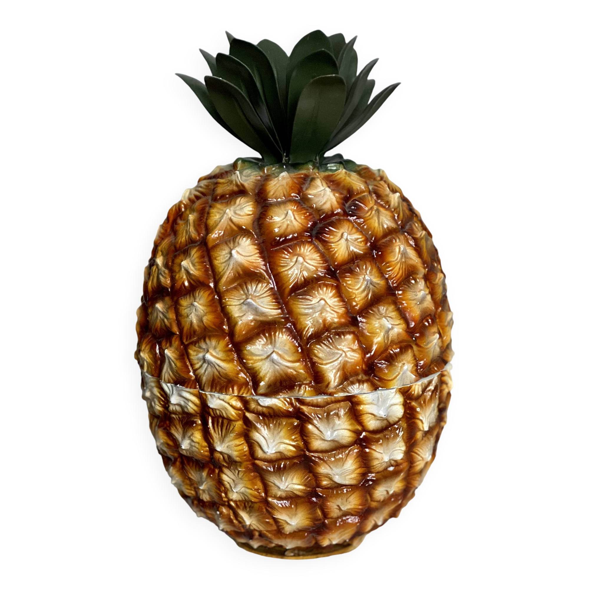 Vintage 1970s Michel Dartois Pineapple Shaped Ice Bucket