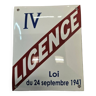 Enameled plate license IV