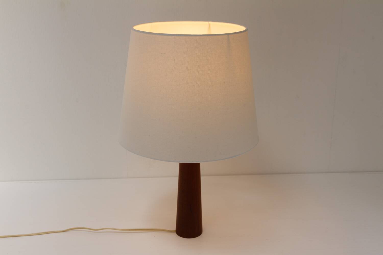 Vintage Danish Teak Table Lamp, 1960s