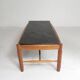 Vintage oak coffee table with a slate top in an oak frame, 1960s.
