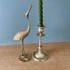 Antique brass candlestick holder